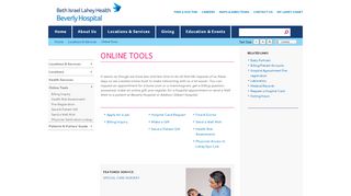 
                            3. Online Tools | Beverly Hospital