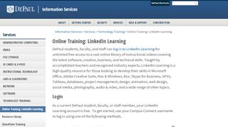 
                            6. Online Training: lynda.com - offices.depaul.edu