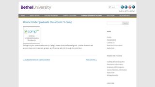 
                            1. Online Undergraduate Classroom: V-camp | Bethel University