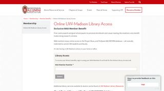 
                            9. Online UW-Madison Library Access | Wisconsin Alumni Association