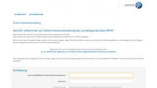 
                            2. Online-Vereinsverwaltung - lsb-nrw-service.de