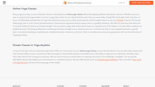 
                            3. Online Yoga Classes - Yoga International