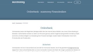 
                            4. Onlinebank - auxmoney Finanzlexikon