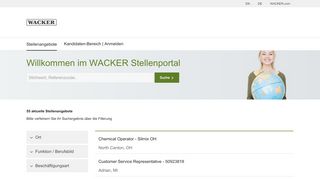 
                            2. Onlinebewerbung - Careers - Wacker Chemie AG
