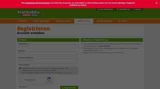 
                            2. Onlineservice - Registrierung & Account-Erstellung | klarmobil ...