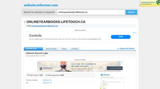 
                            9. onlineyearbooks.lifetouch.ca at WI. Lifetouch Account Login