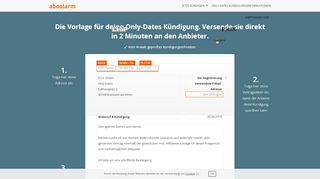 
                            1. Only-Dates online kündigen | geprüfte Vorlage