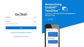 
                            6. OnShift Login