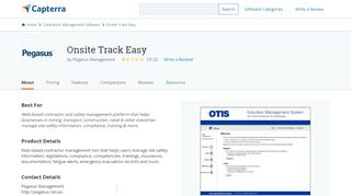 
                            10. Onsite Track Easy Reviews and Pricing - 2019 - Capterra