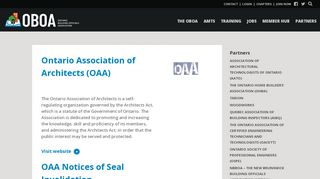 
                            6. Ontario Association of Architects (OAA) - OBOA - Ontario ...