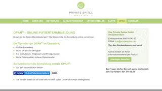 
                            8. OPAN® - Online-Patientenanmeldung - Private Spitex