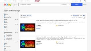 
                            7. Open 24 Hours Sign | eBay