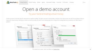 
                            2. Open a Demo Account in the MetaTrader 4 Trading Platform