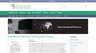 
                            6. Open Access Publishing: The AVU Online Journal