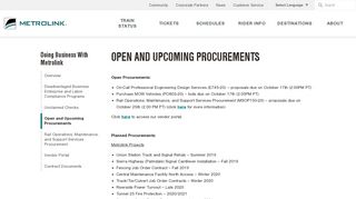 
                            6. Open and Upcoming Procurements - Metrolink