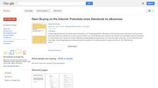 
                            7. Open Buying on the Internet: Potentiale eines Standards im ...
