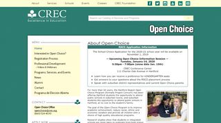 
                            5. Open Choice Registration (Open Choice) - CREC