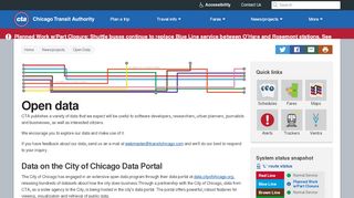 
                            10. Open Data from the CTA - CTA - Chicago Transit Authority