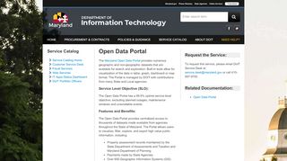 
                            1. Open Data Portal​​ - Maryland Department of Information Technology