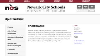 
                            9. Open Enrollment - Newark City Schools