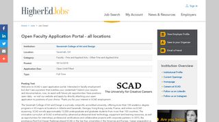 
                            7. Open Faculty Application Portal - all locations - Higher Ed Jobs