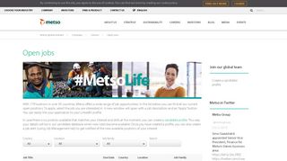 
                            8. Open jobs - Metso