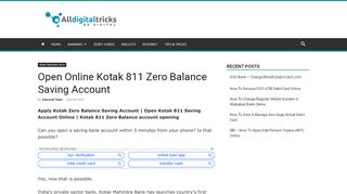 
                            9. Open Online Kotak 811 Zero Balance Saving Account ...