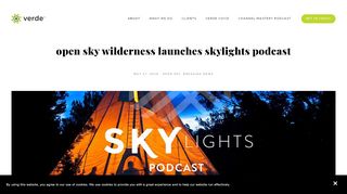 
                            5. open sky wilderness launches skylights podcast — Verde Brand ...