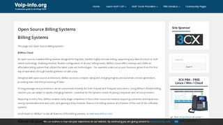 
                            8. Open Source Billing Systems - VoIP-Info
