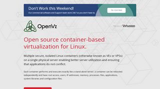 
                            7. Open source container-based virtualization for Linux.