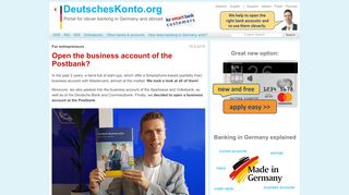 
                            7. Open the business account of the Postbank? (GmbH, UG, self ...