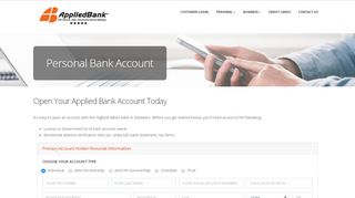 
                            7. Open Your Account Today - Applied Bank