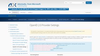 
                            3. OpenID 2.0 Provider Settings · Adxstudio Community