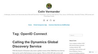 
                            5. OpenID Connect – Colin Vermander