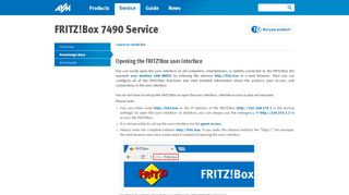 
                            2. Opening the FRITZ!Box user interface | FRITZ!Box 7490 | AVM ...