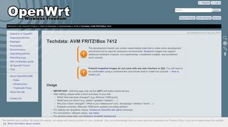 
                            9. OpenWrt Project: Techdata: AVM FRITZ!Box 7412