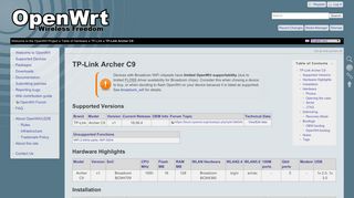 
                            8. OpenWrt Project: TP-Link Archer C9