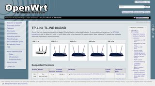 
                            6. OpenWrt Project: TP-Link TL-WR1043ND