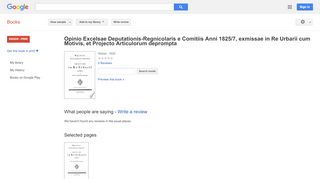 
                            3. Opinio Excelsae Deputationis-Regnicolaris e Comitiis Anni 1825/7, ... - Google Books Result