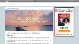 
                            2. Oprah & Deepak's 21-Day Meditation Experience - Chopra ...