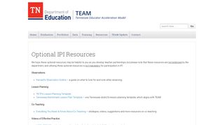 
                            5. Optional IPI Resources | TEAM-TN