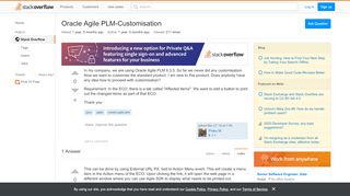 
                            9. Oracle Agile PLM-Customisation - Stack Overflow