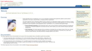 
                            1. Oracle Application Server - Welcome