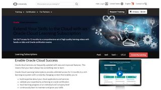 
                            5. Oracle Cloud Learning Subscriptions | Oracle University