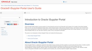 
                            6. Oracle iSupplier Portal User's Guide - Oracle Docs