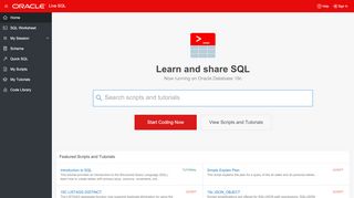 
                            8. Oracle Live SQL