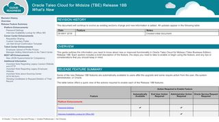 
                            5. Oracle Taleo Cloud for Midsize (TBE) Release 18B