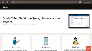 
                            3. Oracle Taleo Cloud Service | Cloud Talent | Oracle