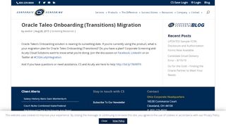 
                            5. Oracle Taleo Onboarding (Transitions) Migration | Corporate Screening