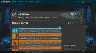 
                            2. Oracle Turret | Half-Life Wiki | FANDOM powered by Wikia